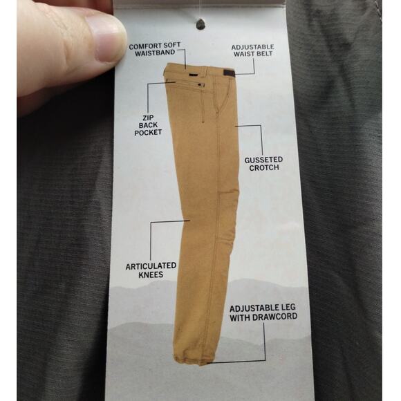 NWT Wrangler Men's Size 38x30 Gray All Terrain Convertible Trail Jogger Pants - Picture 8 of 8